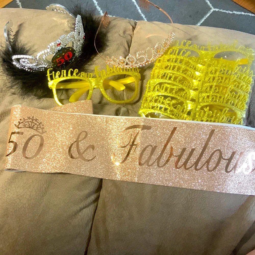 50th Birthday Wearables - 50 and fabulous/ fierce but fabulous